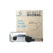 Khẩu Trang Y Tế 4 Lớp Global Mask Đen